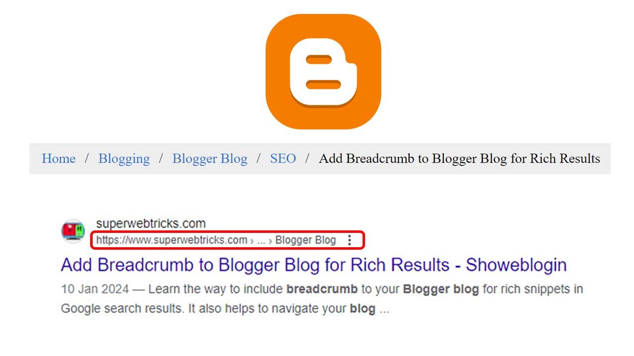 Add Breadcrumb to Blogger