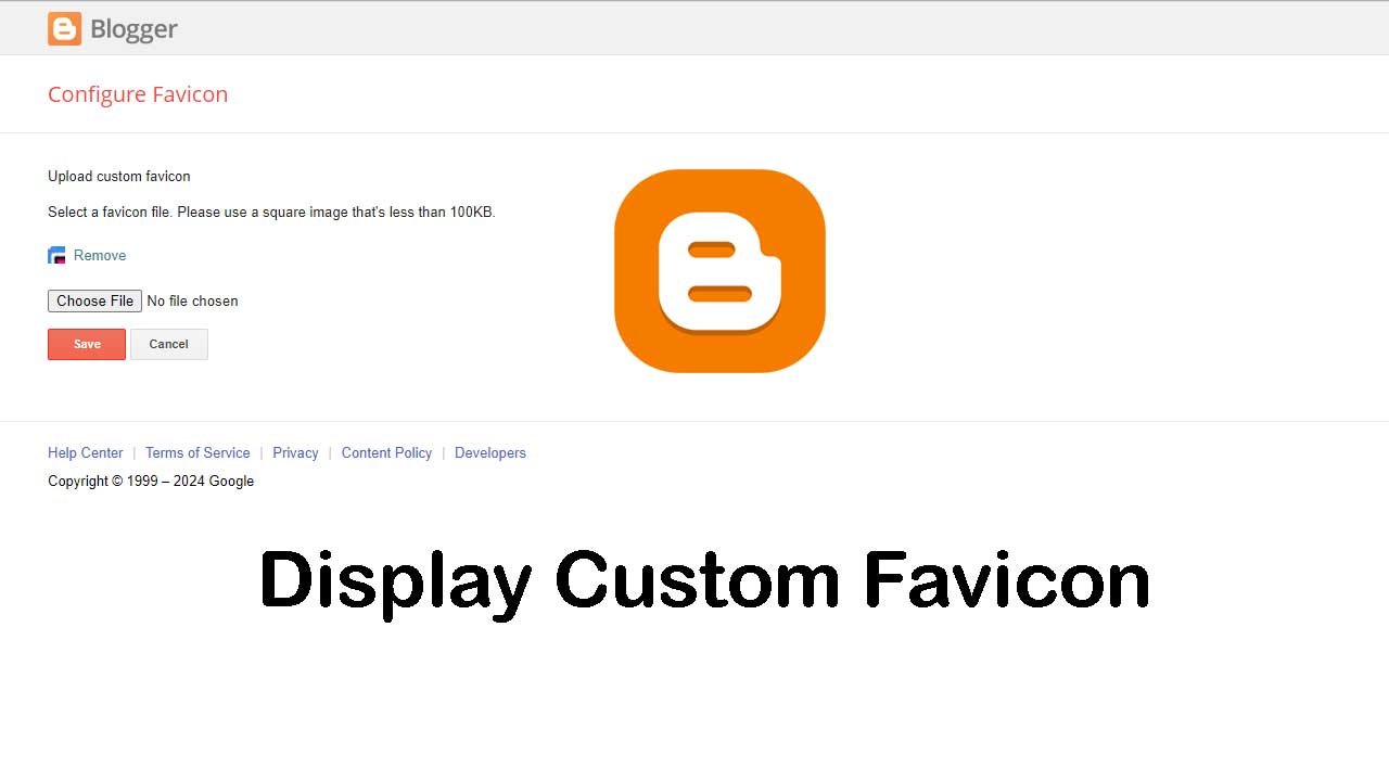 Display Custom Favicon