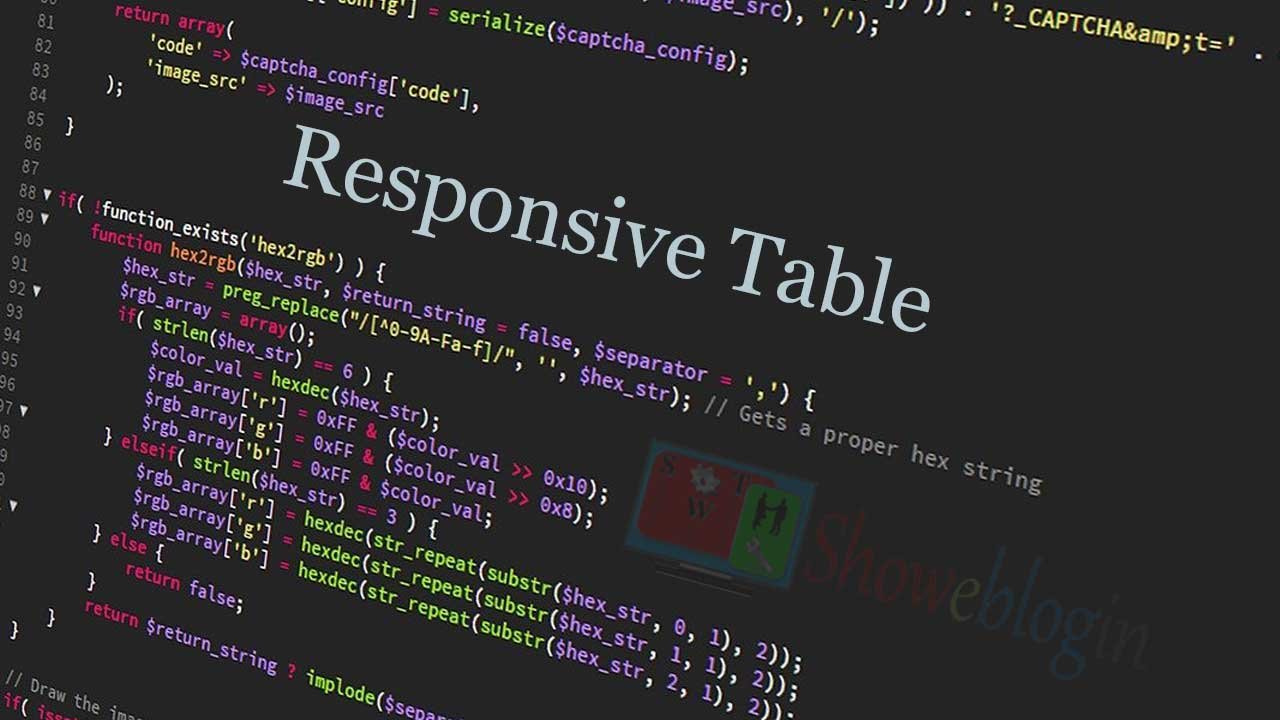 Responsive Table